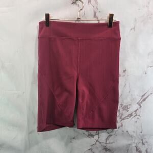 Free People Shorts Womens Small Red Bike Ribbed High Rise Active Movement